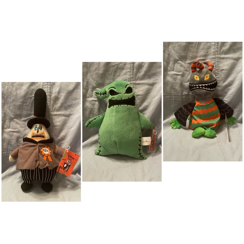 NEW Disney The Nightmare Before Christmas Plush Demon, Mayor & Oogie Bogie 10"